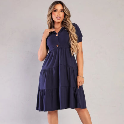 Vestido Casual Midi - Moda Evangélica